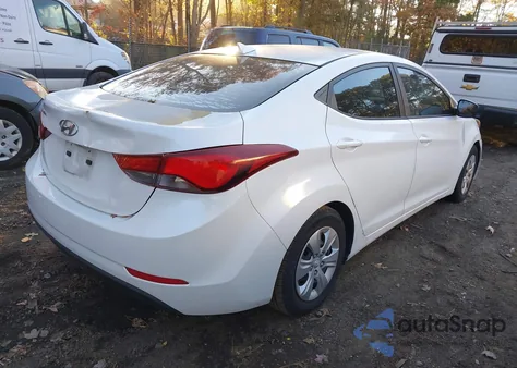 2016 Hyundai Elantra Se z USA, uszkodzony, nr VIN 5NPDH4AE2GH676264